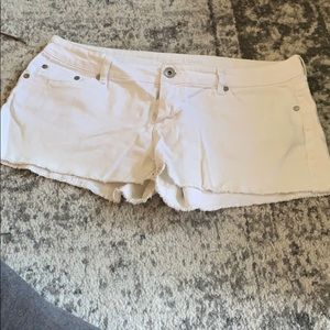 White denim shorts